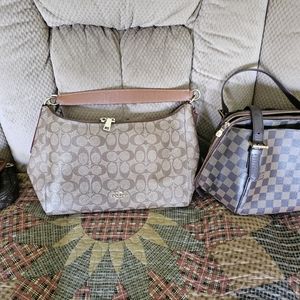 Lg coach satchel and crossbody bag